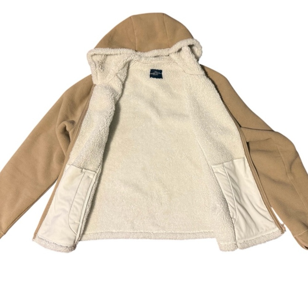 Faded Glory Tan Teddy Jacket with Cream Accents - Picture 3 of 8